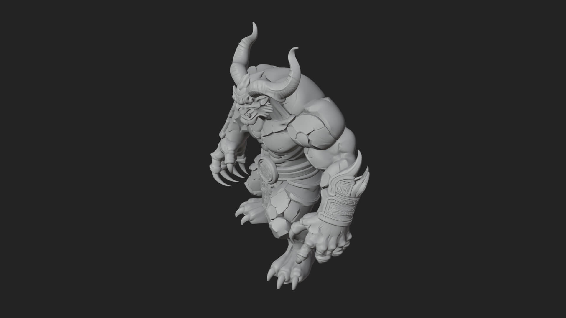 Stone Rock Golem Statue Design 10 3D Print Model 3D Model