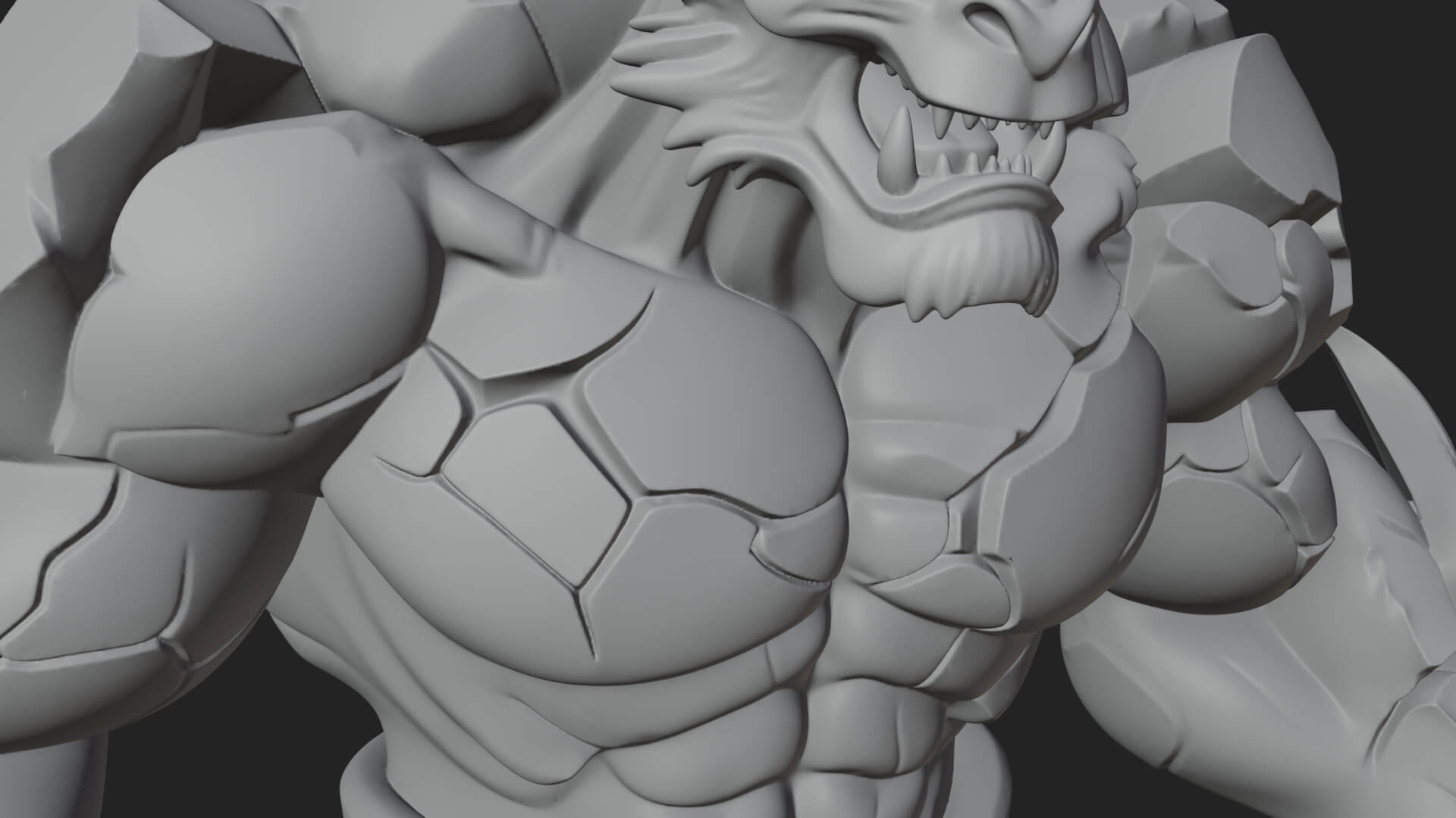 Stone Rock Golem Statue Design 10 3D Print Model 3D Model
