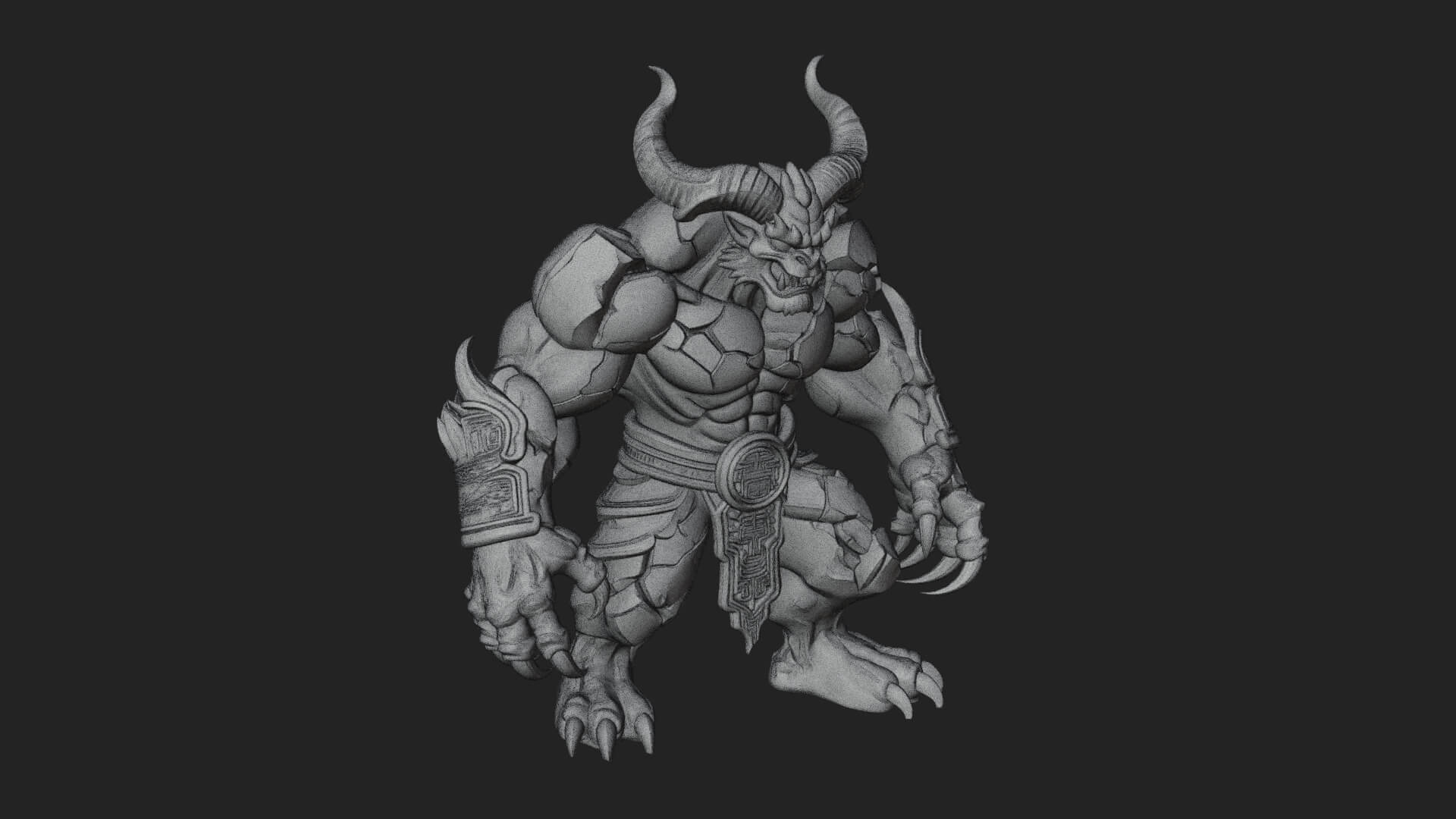 Stone Rock Golem Statue Design 10 3D Print Model 3D Model