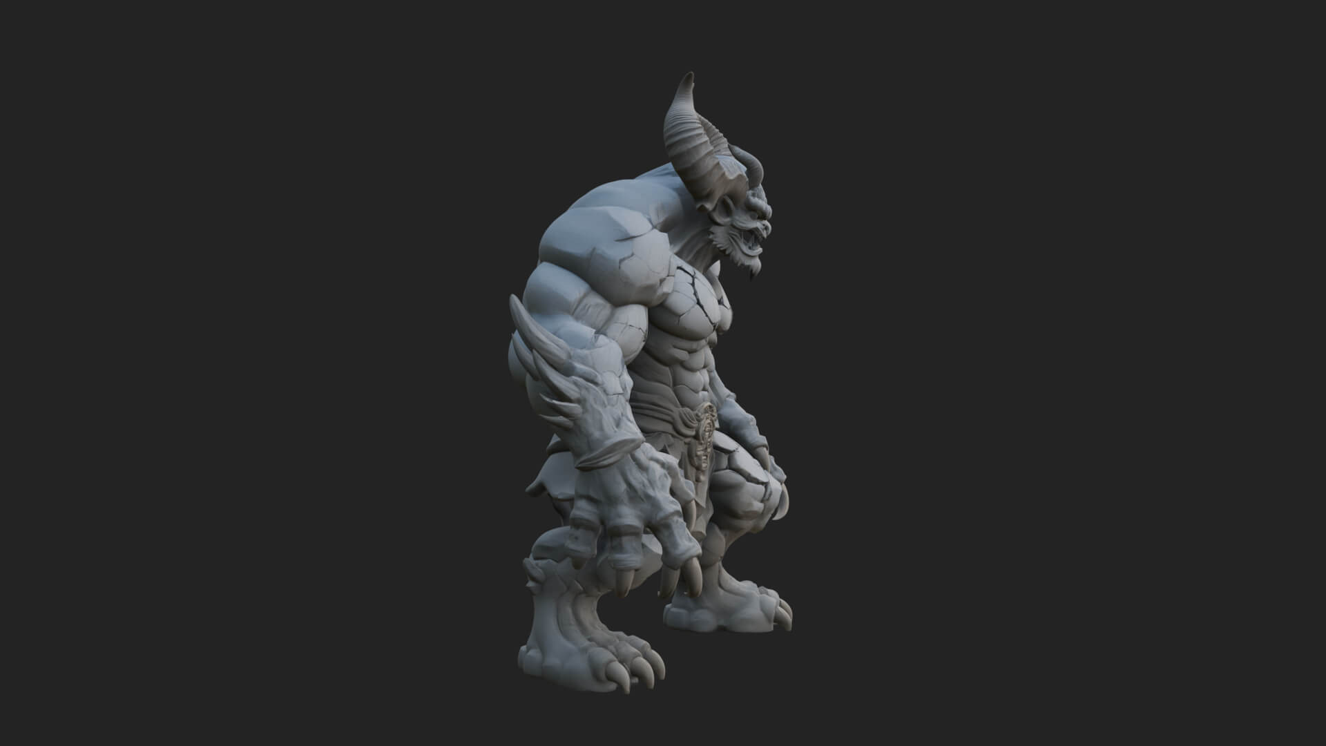Stone Rock Golem Statue Design 11 3D Print Model 3D Model