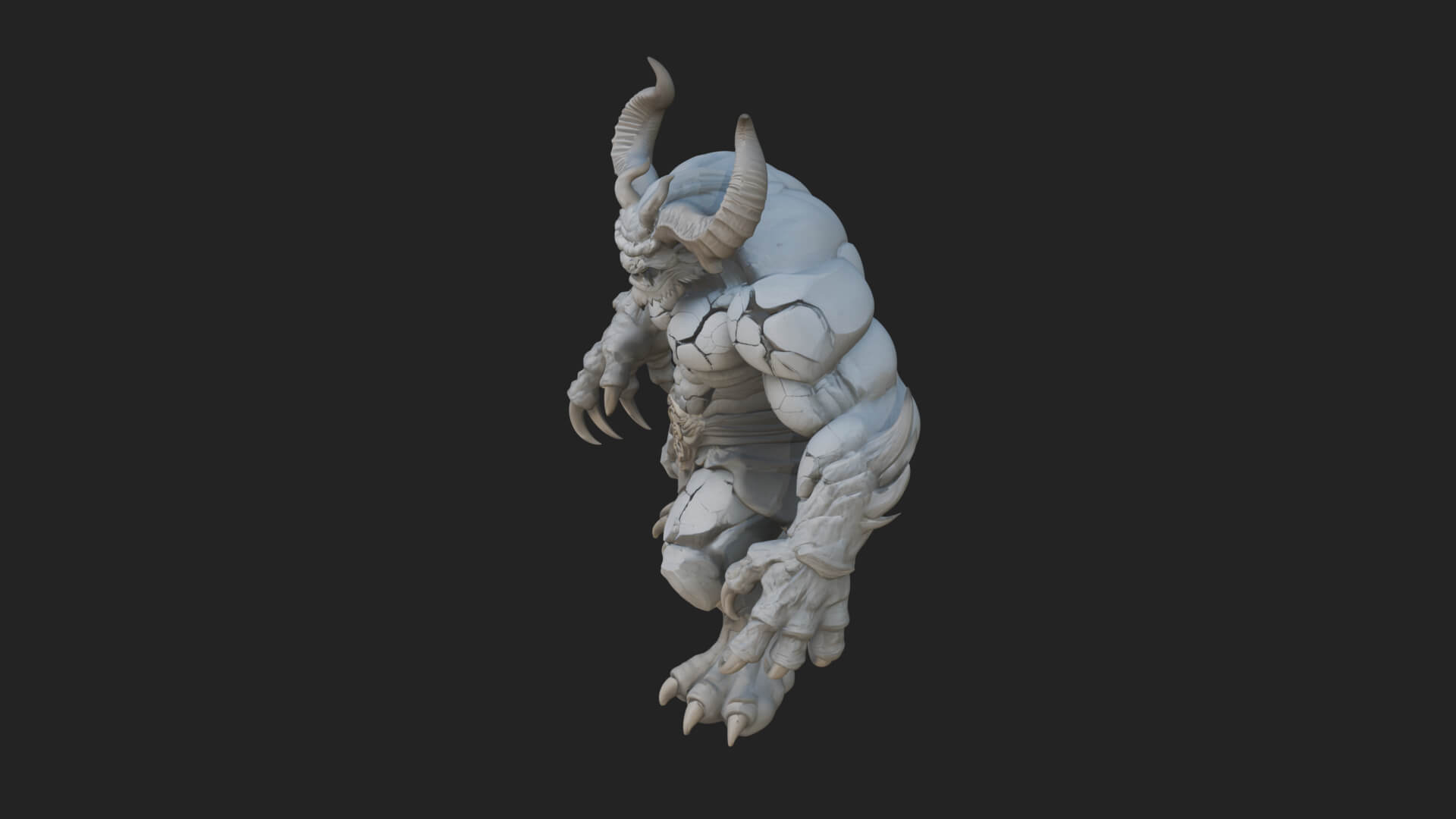 Stone Rock Golem Statue Design 11 3D Print Model 3D Model