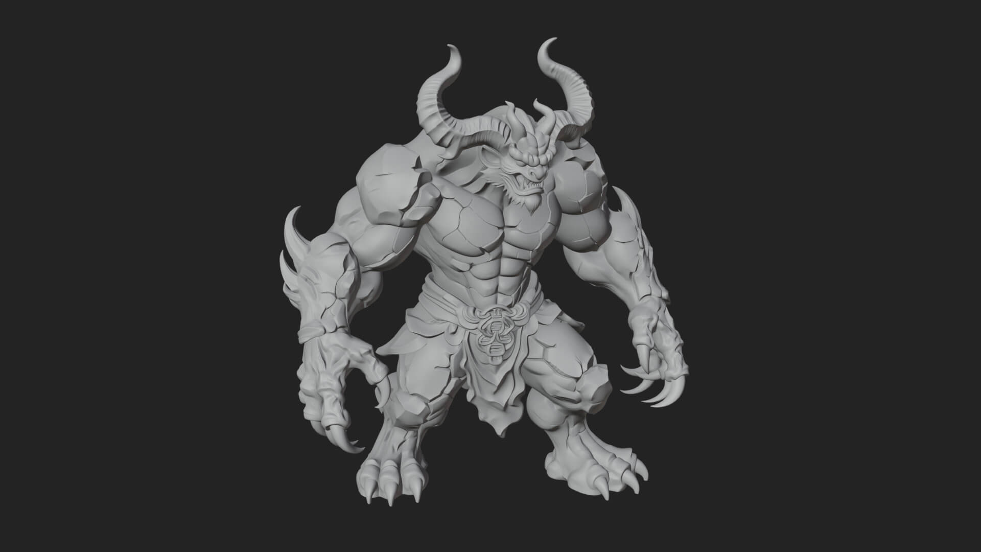 Stone Rock Golem Statue Design 11 3D Print Model 3D Model