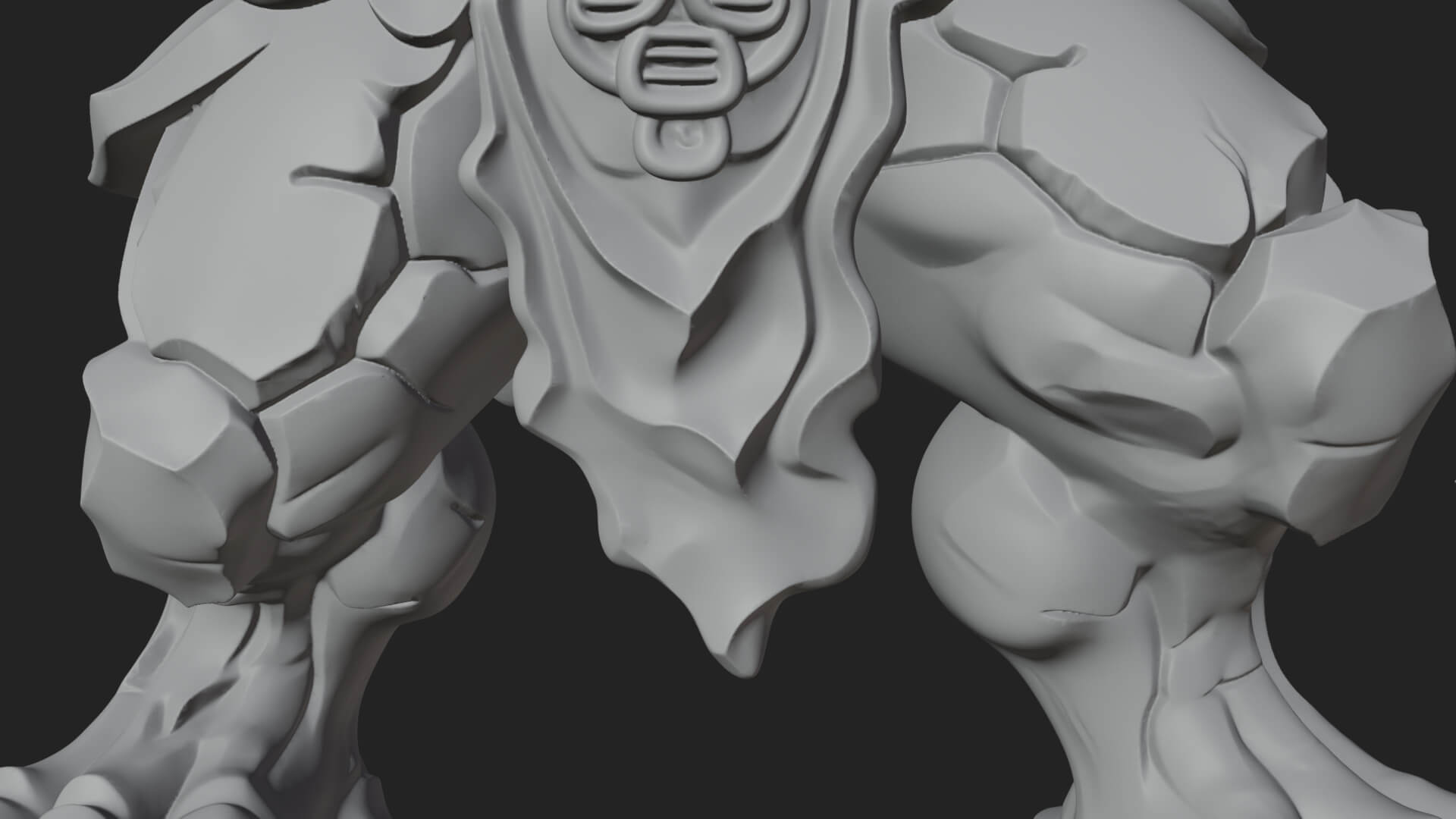 Stone Rock Golem Statue Design 11 3D Print Model 3D Model