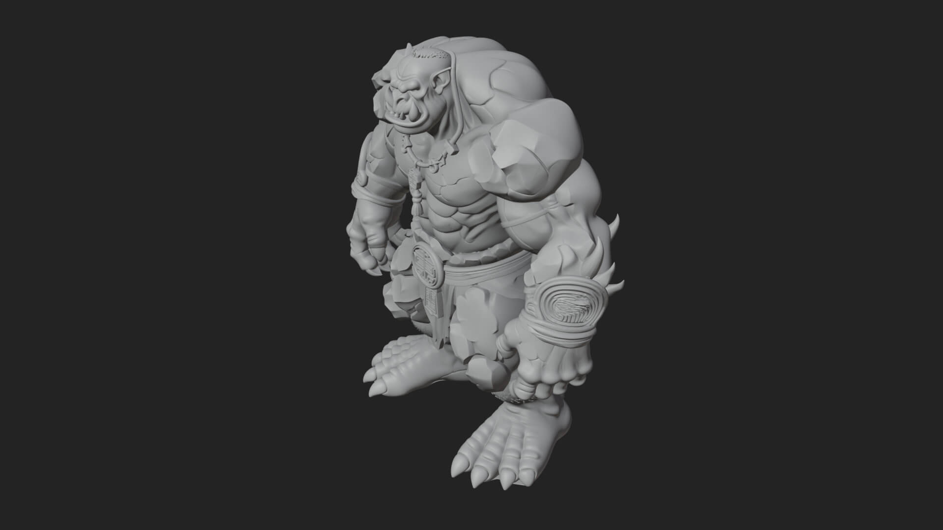 Stone Rock Golem Statue Design 12 3D Print Model 3D Model