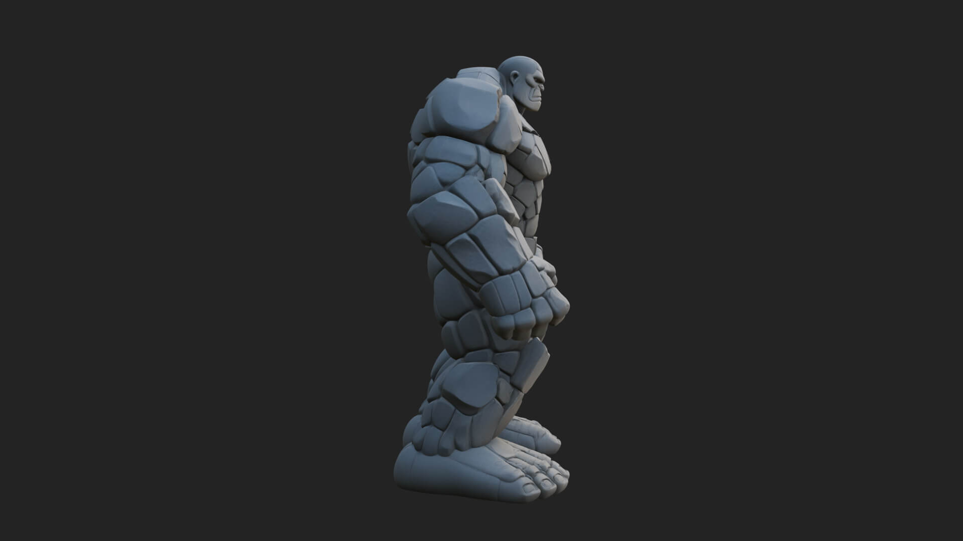 Stone Rock Golem Statue Design 2 3D Print Model 3D Model