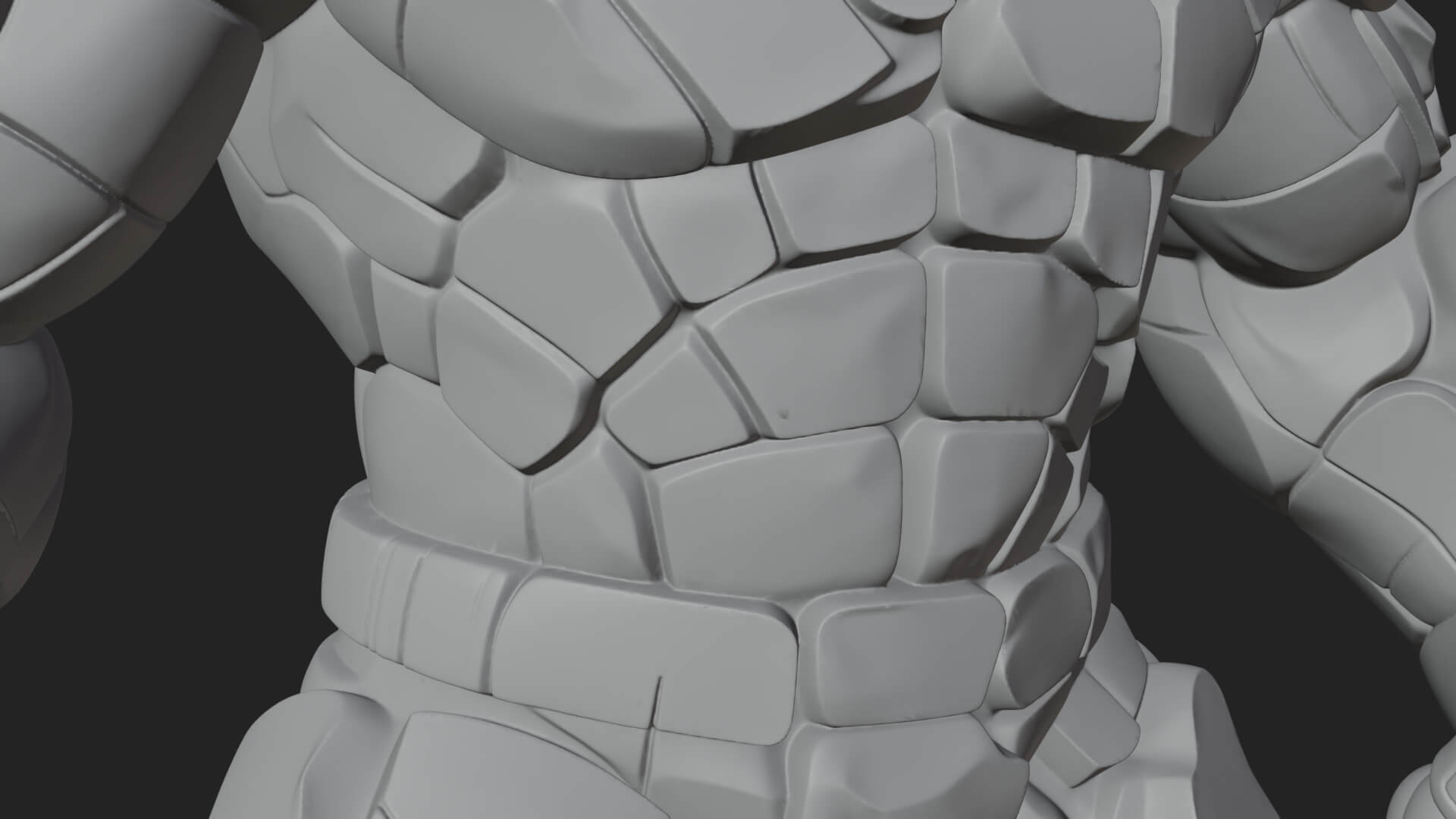 Stone Rock Golem Statue Design 2 3D Print Model 3D Model
