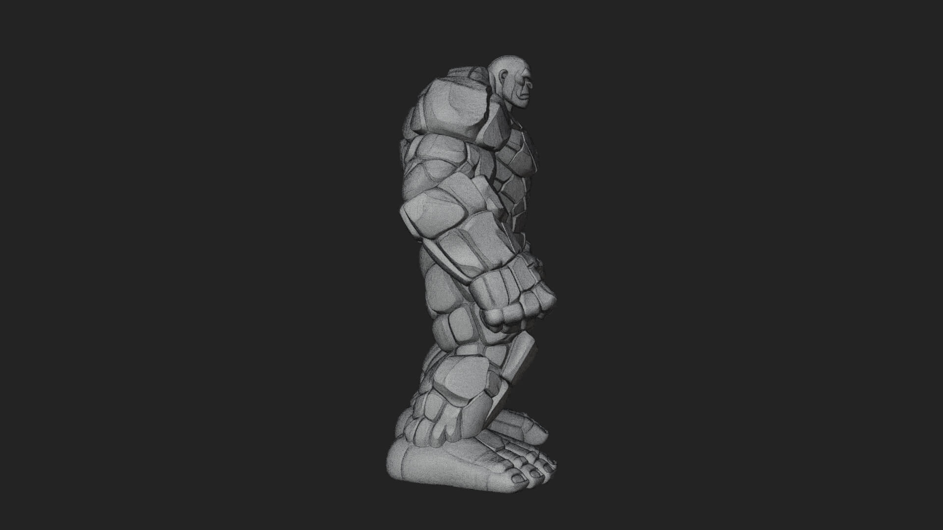 Stone Rock Golem Statue Design 2 3D Print Model 3D Model