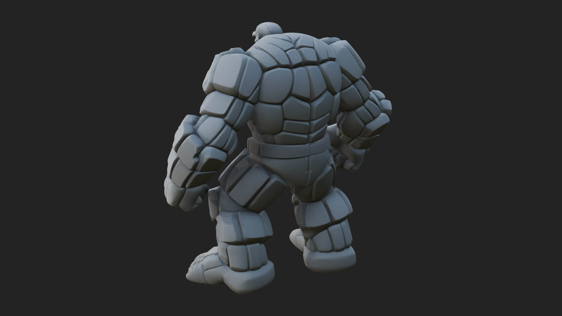 Stone Rock Golem Statue Design 3 3D Print Model 3D Model