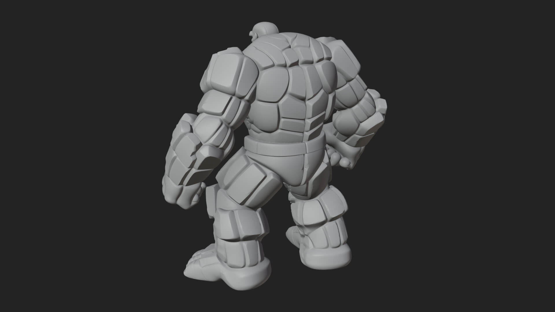 Stone Rock Golem Statue Design 3 3D Print Model 3D Model