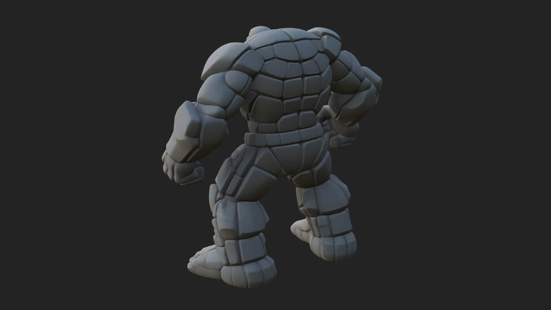 Stone Rock Golem Statue Design 4 3D Print Model 3D Model