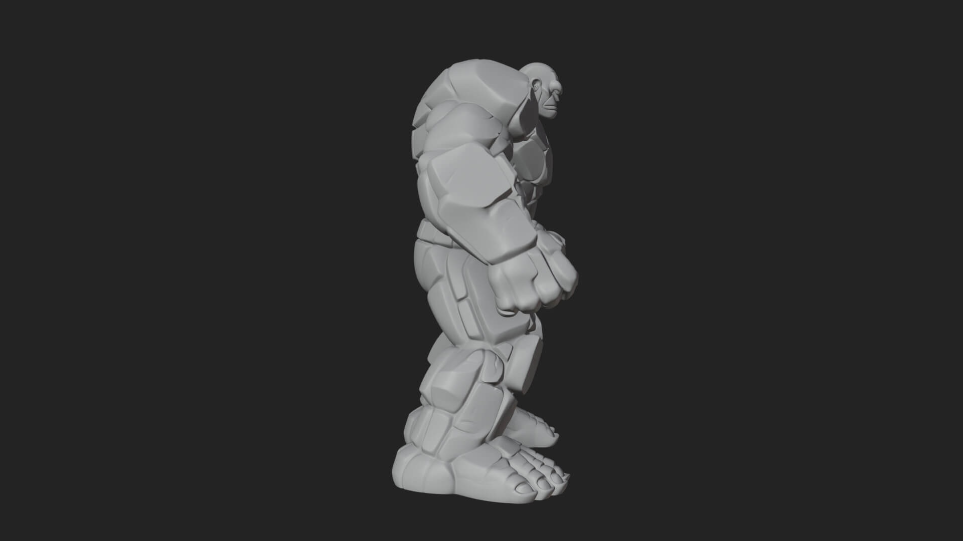 Stone Rock Golem Statue Design 4 3D Print Model 3D Model