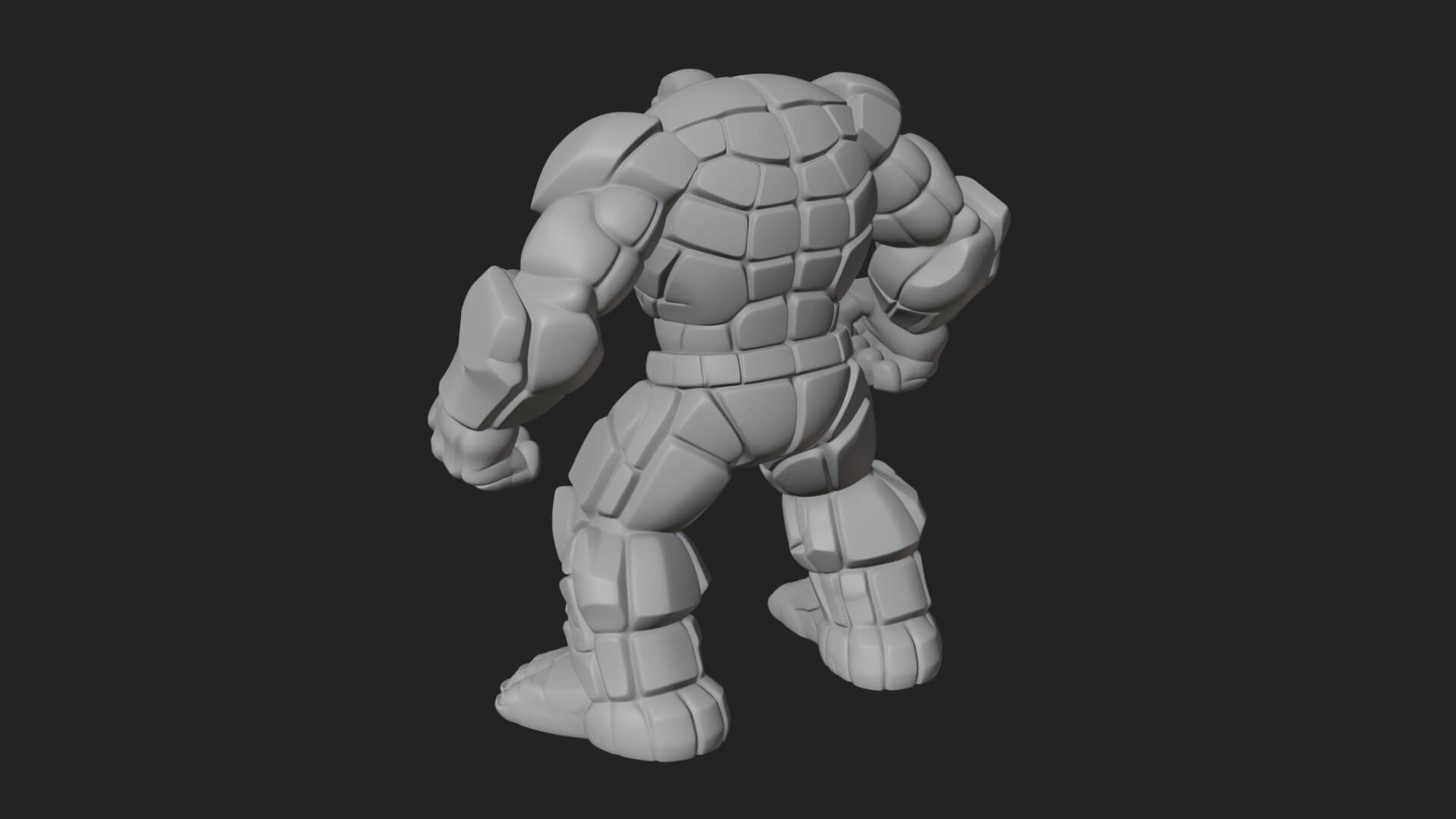 Stone Rock Golem Statue Design 4 3D Print Model 3D Model