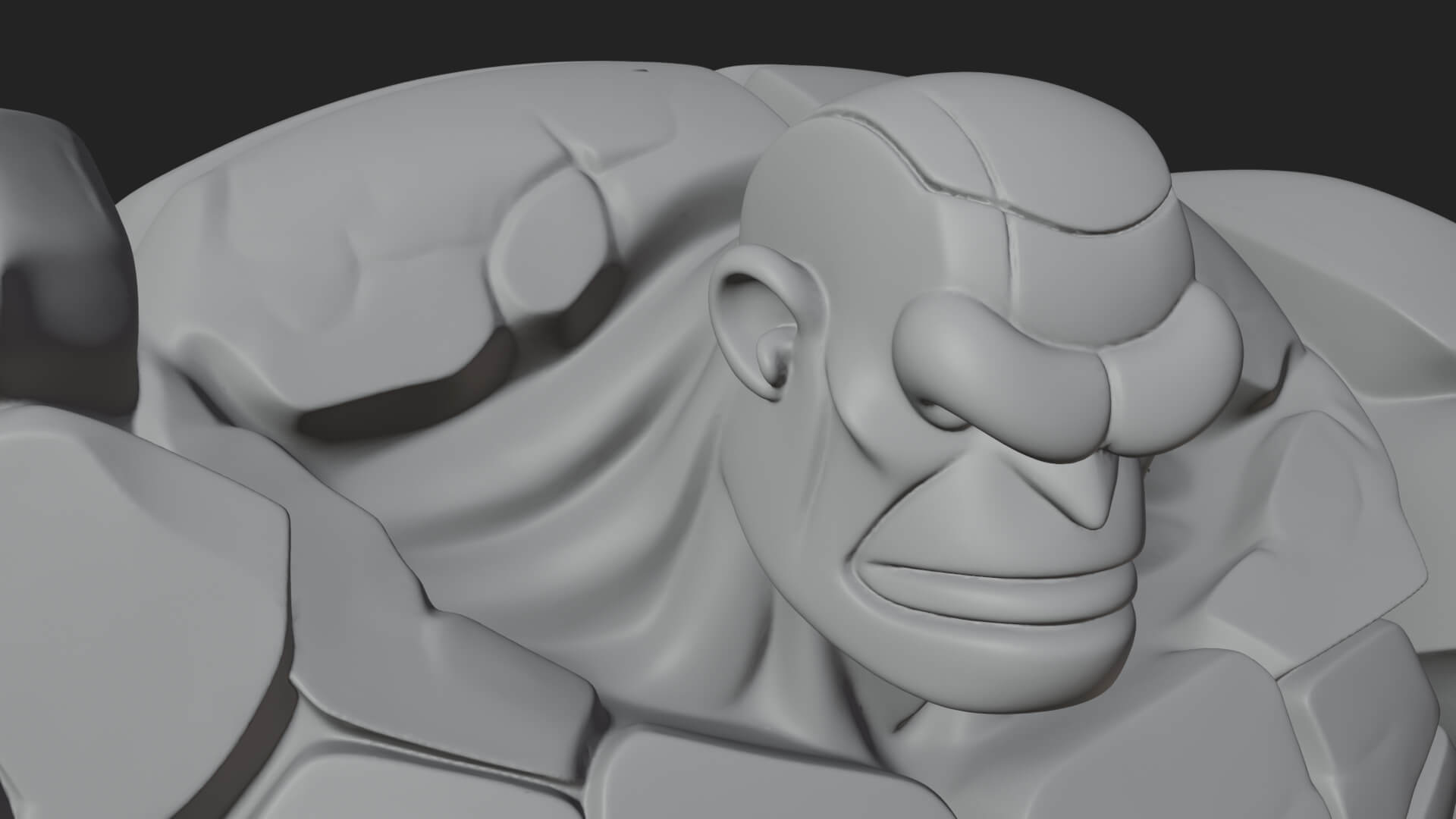 Stone Rock Golem Statue Design 4 3D Print Model 3D Model