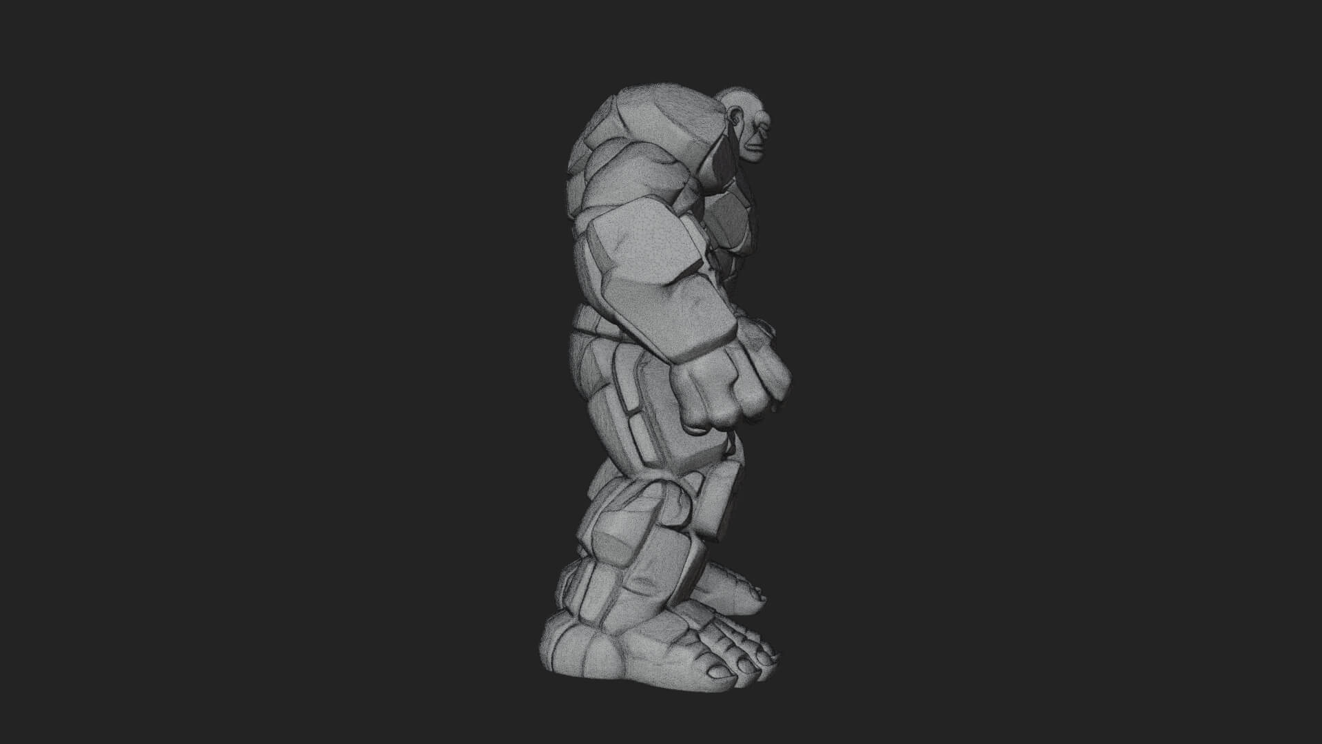 Stone Rock Golem Statue Design 4 3D Print Model 3D Model