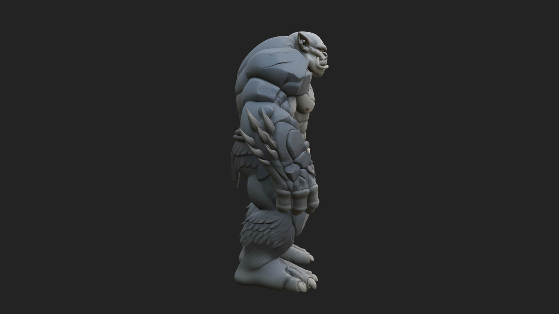 Stone Rock Golem Statue Design 5 3D Print Model 3D Model