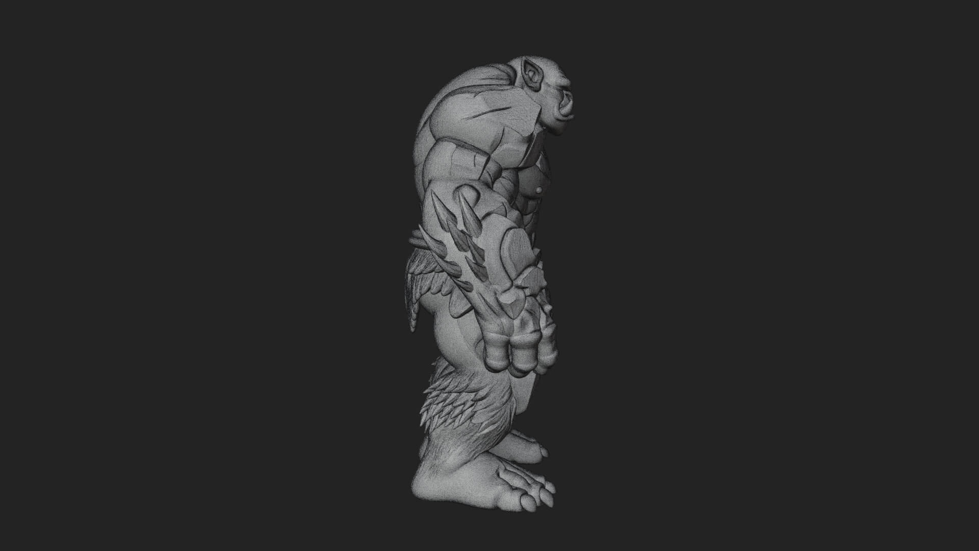 Stone Rock Golem Statue Design 5 3D Print Model 3D Model