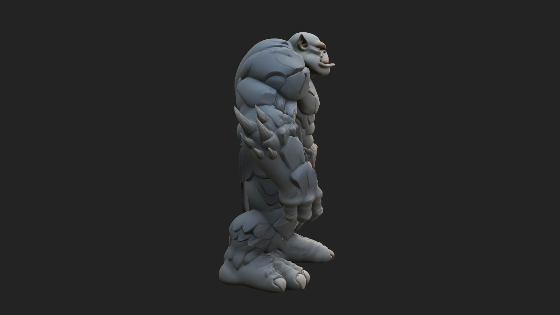 Stone Rock Golem Statue Design 6 3D Print Model 3D Model