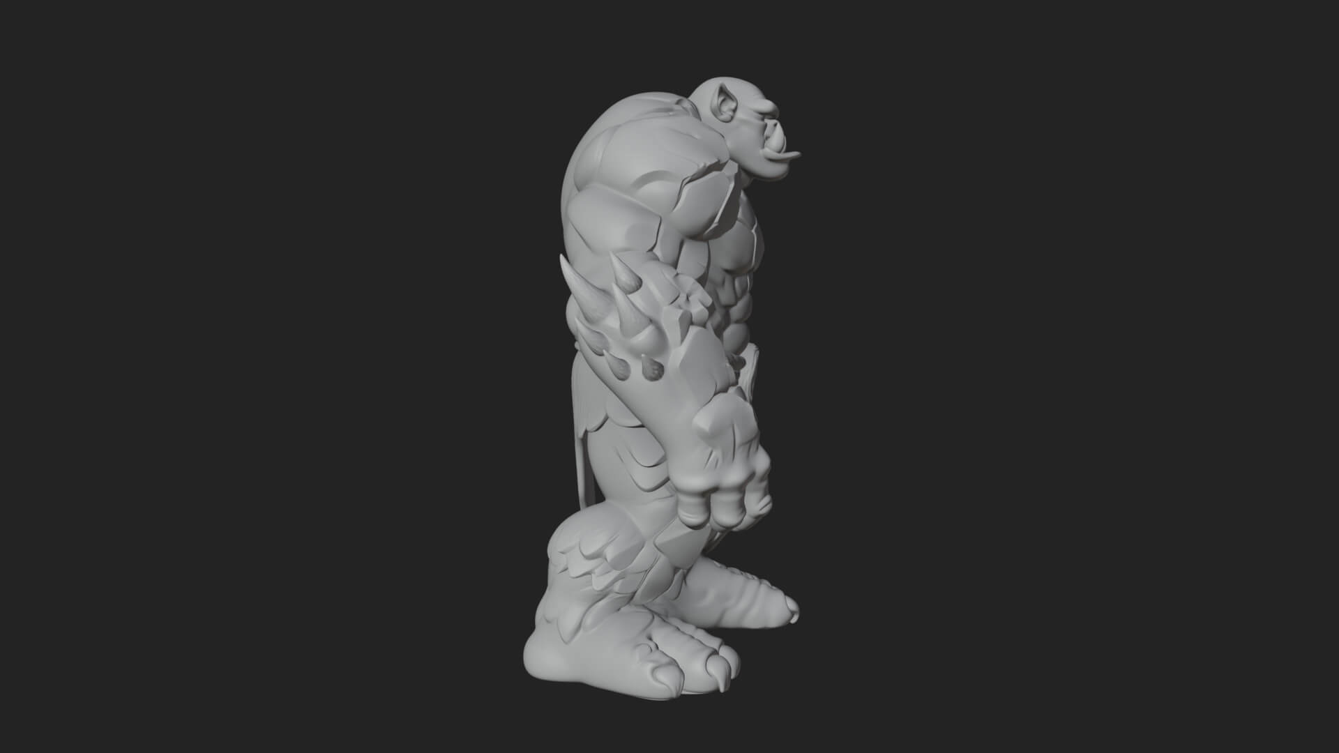 Stone Rock Golem Statue Design 6 3D Print Model 3D Model