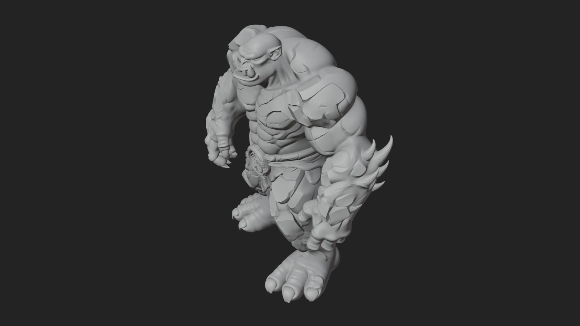 Stone Rock Golem Statue Design 6 3D Print Model 3D Model