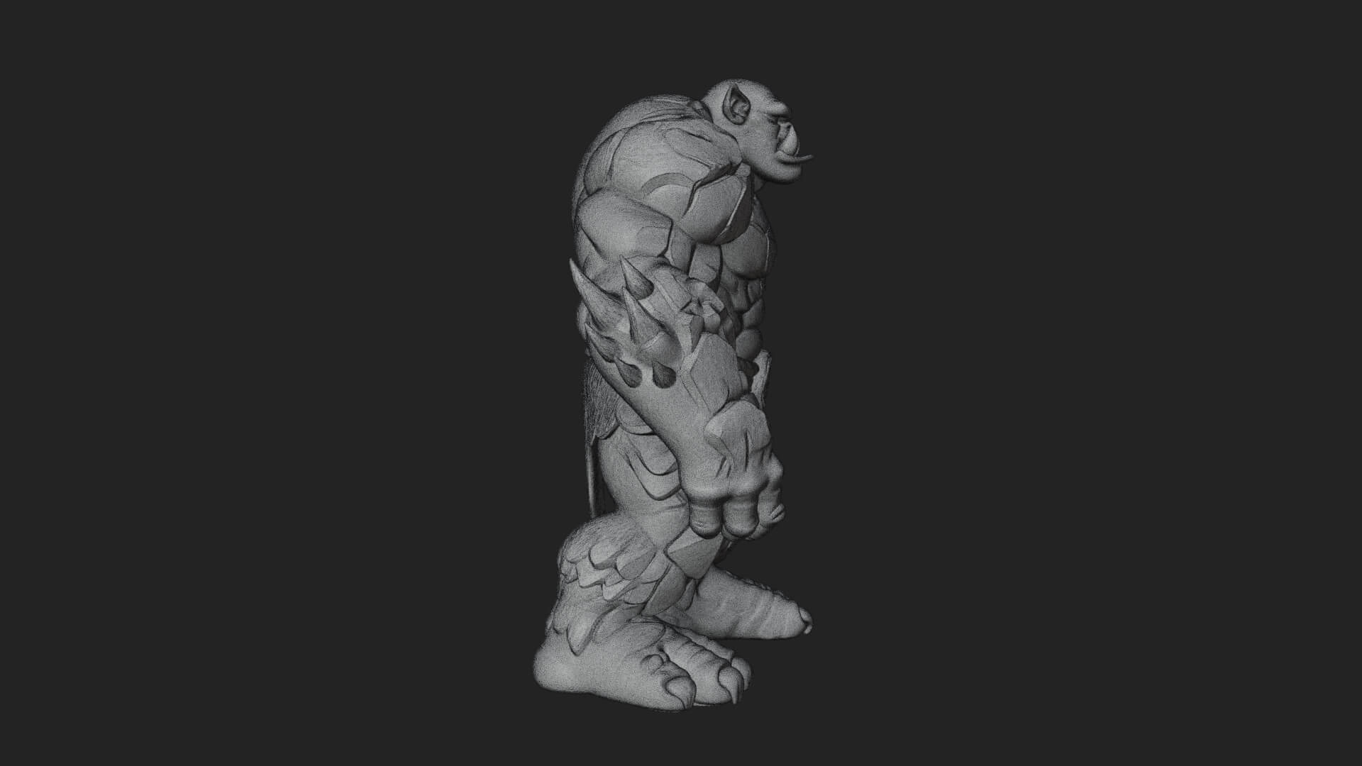 Stone Rock Golem Statue Design 6 3D Print Model 3D Model
