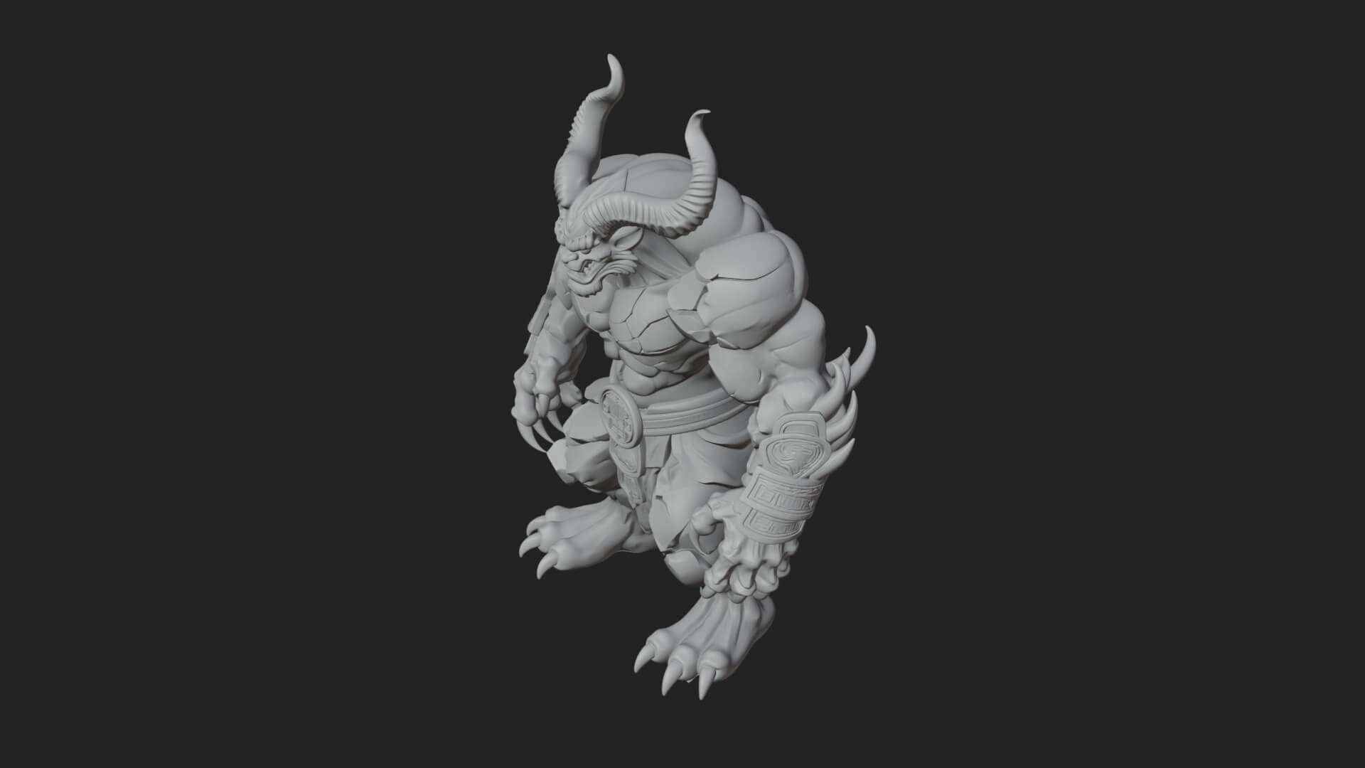 Stone Rock Golem Statue Design 7 3D Print Model 3D Model