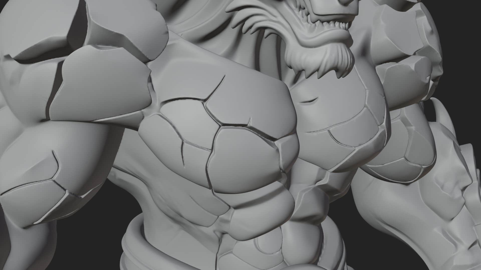 Stone Rock Golem Statue Design 7 3D Print Model 3D Model