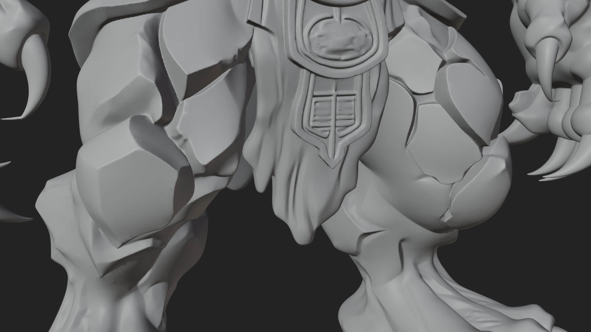 Stone Rock Golem Statue Design 7 3D Print Model 3D Model