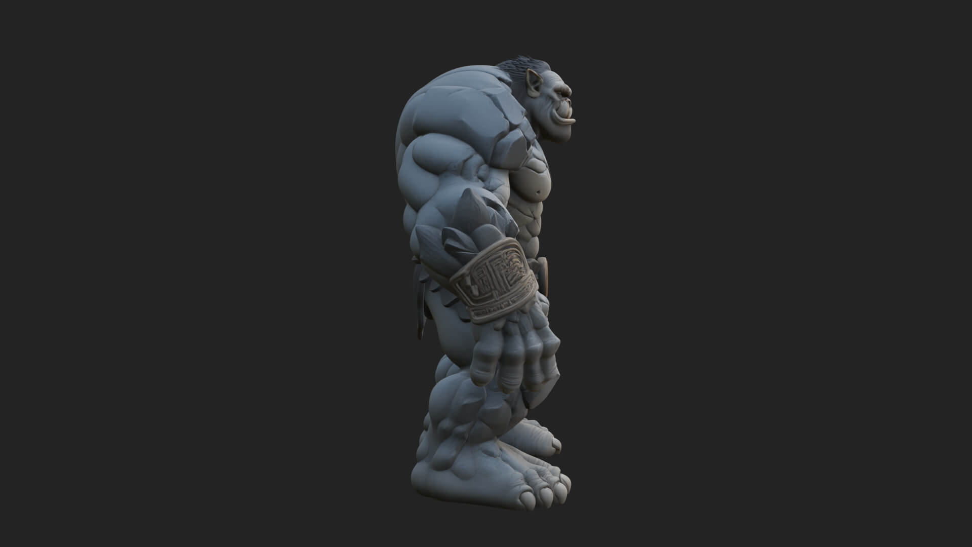 Stone Rock Golem Statue Design 8 3D Print Model 3D Model
