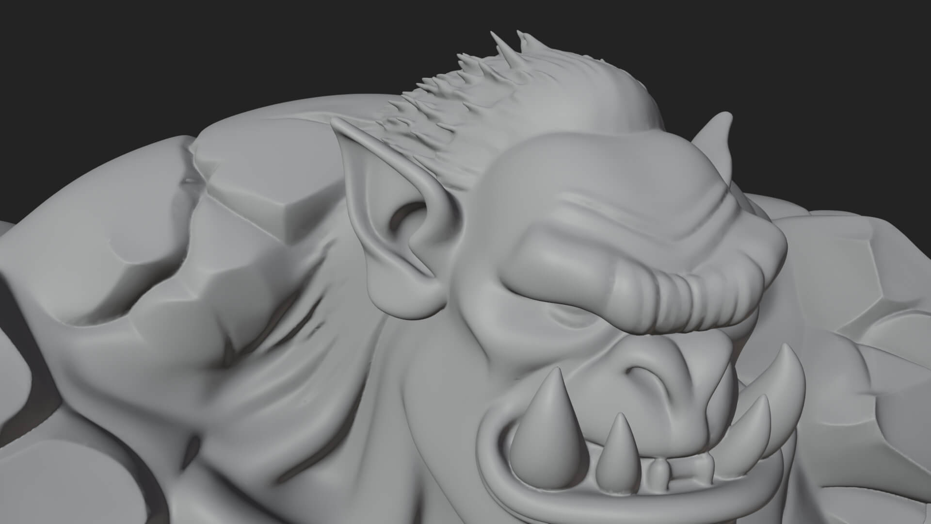 Stone Rock Golem Statue Design 8 3D Print Model 3D Model