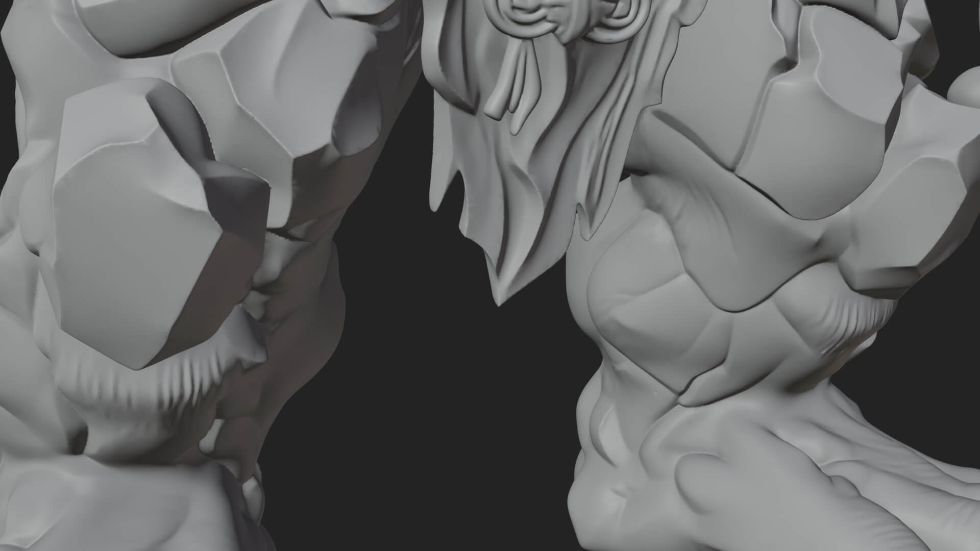 Stone Rock Golem Statue Design 8 3D Print Model 3D Model