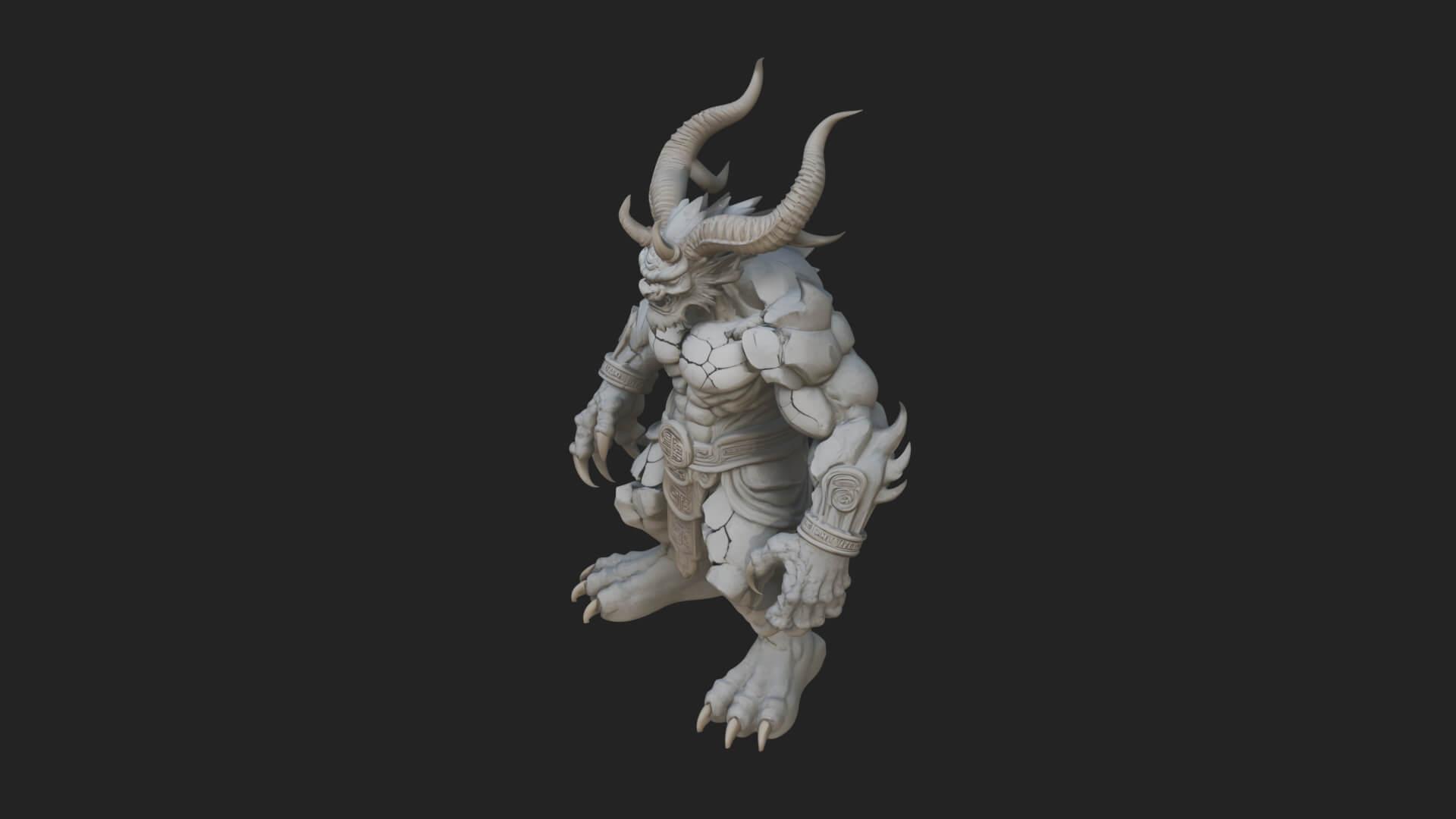 Stone Rock Golem Statue Design 9 3D Print Model 3D Model