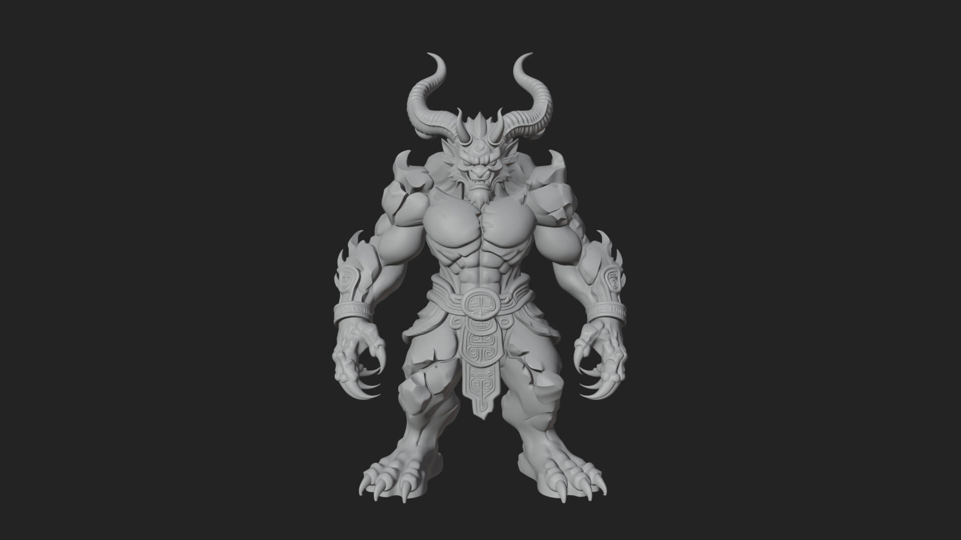 Stone Rock Golem Statue Design 9 3D Print Model 3D Model