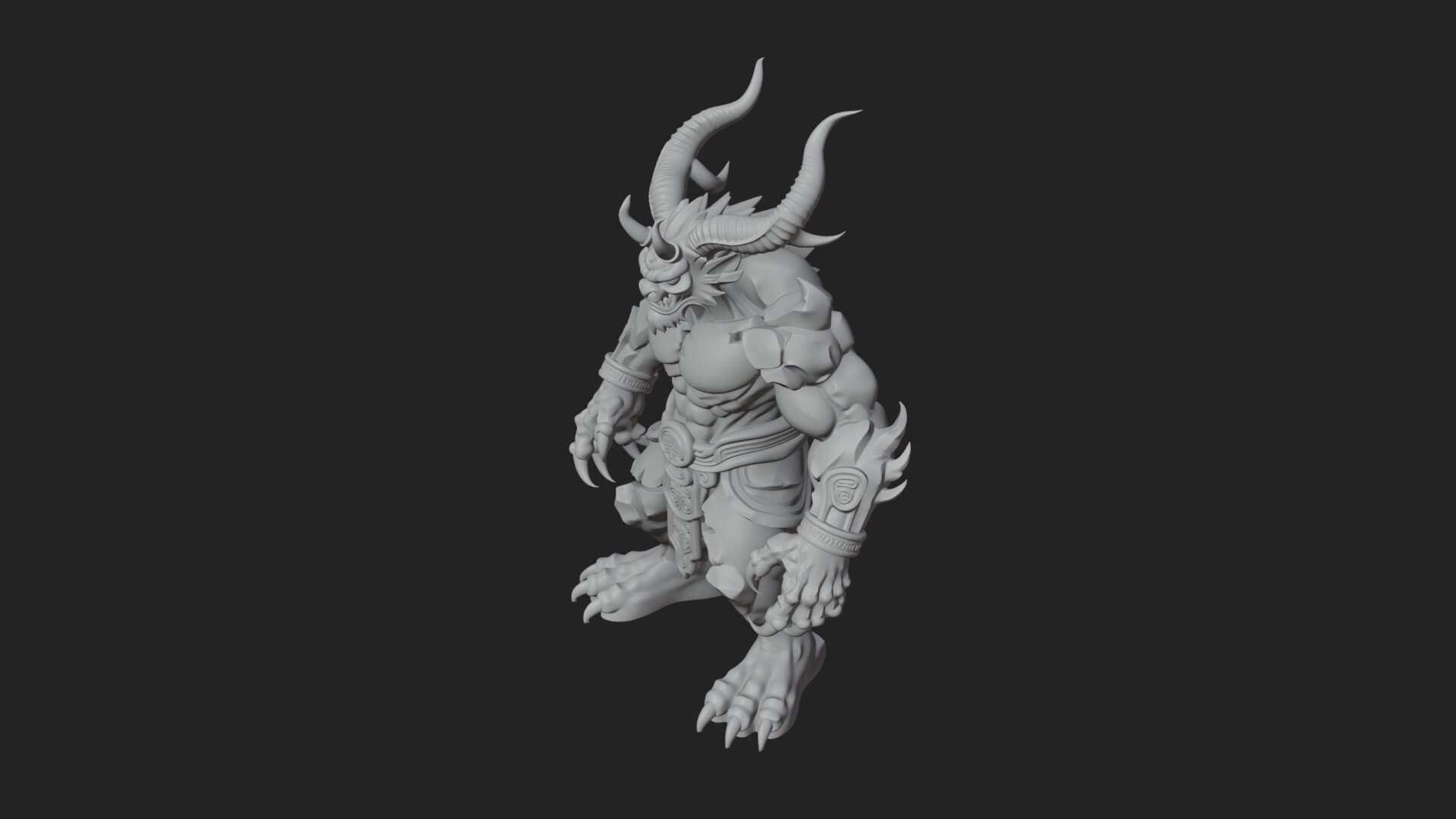 Stone Rock Golem Statue Design 9 3D Print Model 3D Model