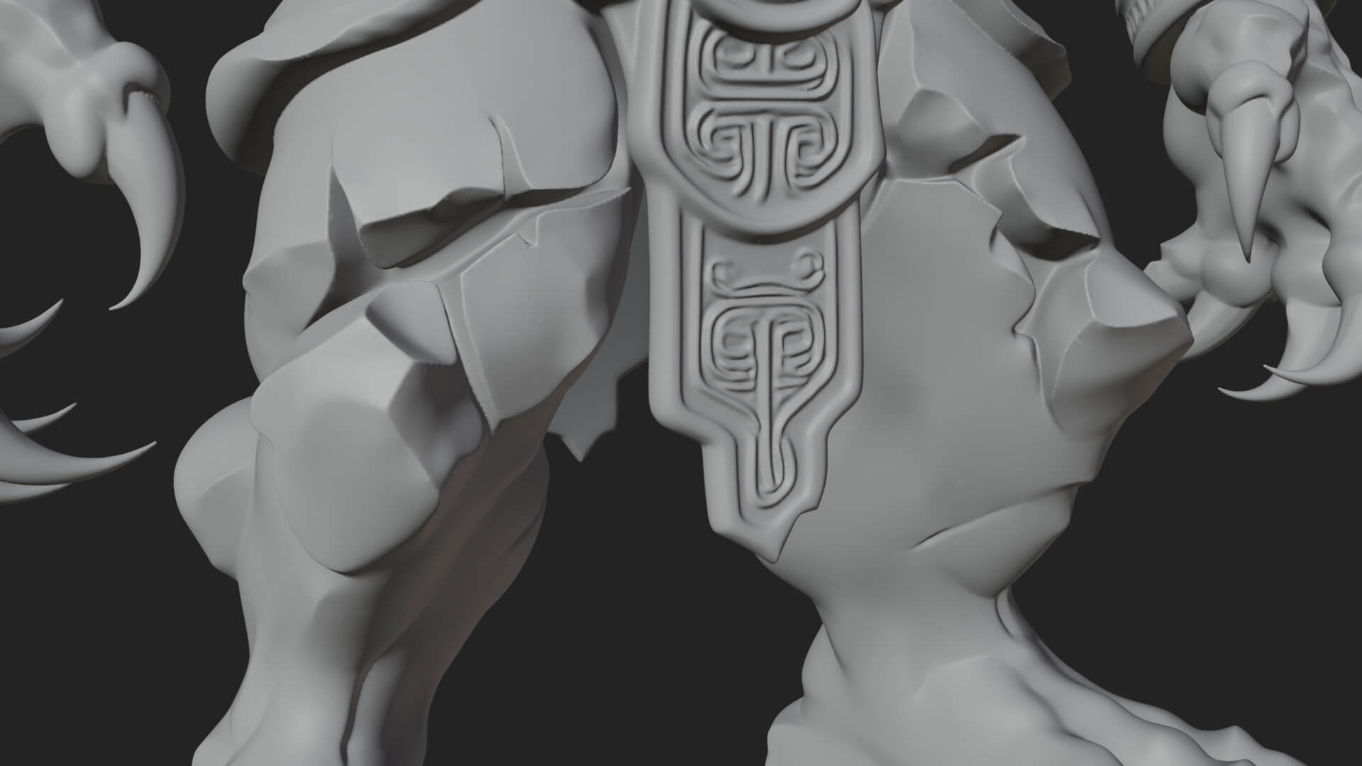 Stone Rock Golem Statue Design 9 3D Print Model 3D Model