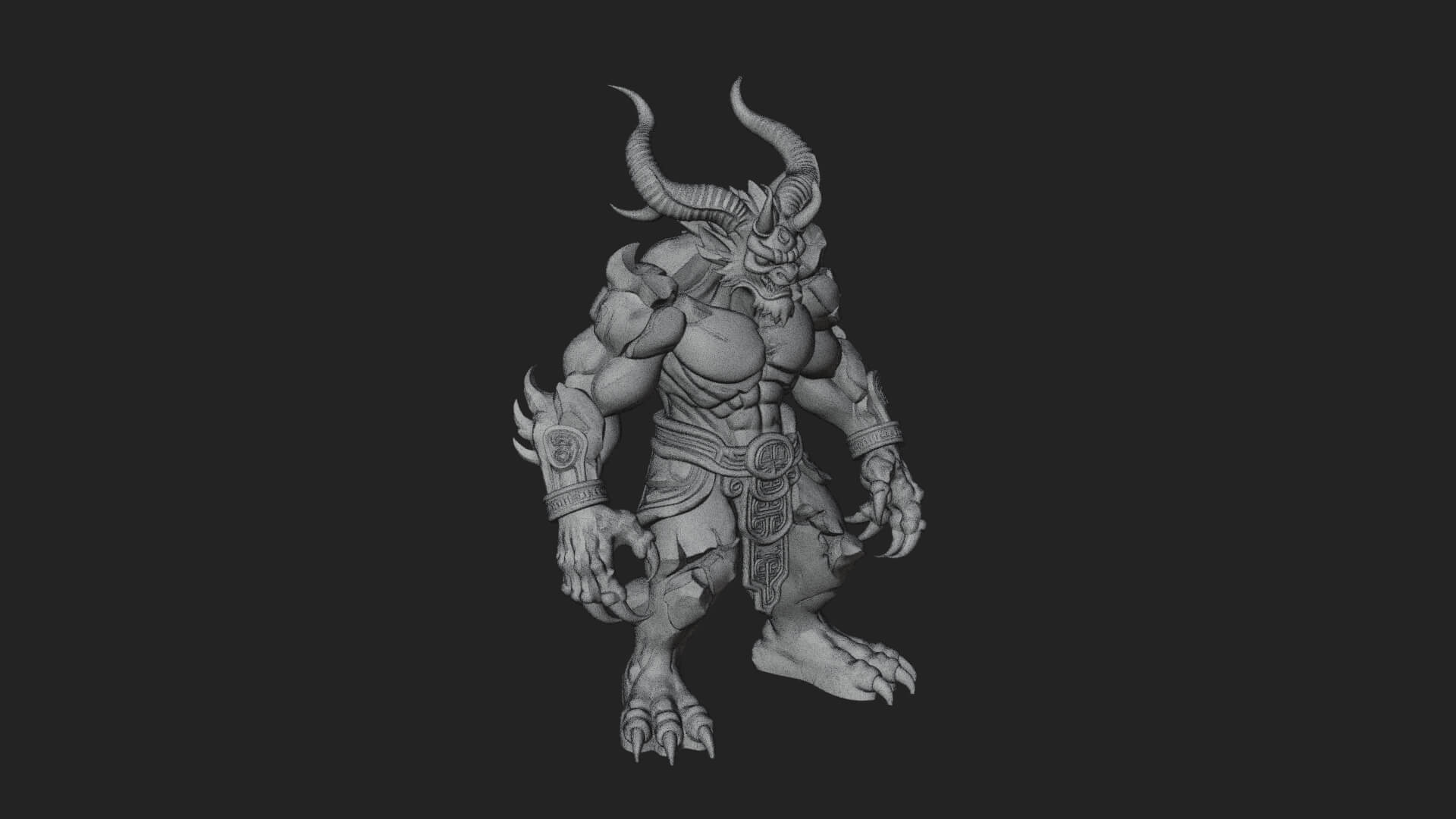 Stone Rock Golem Statue Design 9 3D Print Model 3D Model