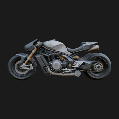 Street Fighter Motorcycle Model Design 6 3D Print Model