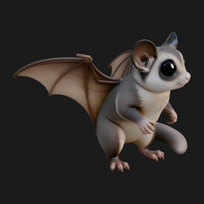 Sugar Glider Statue Design 8 3D Print Model