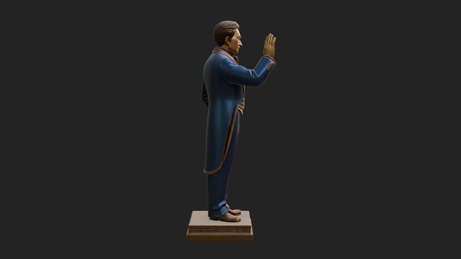 Suited Gentleman Statue Design 1 3D Print Model 3D Model