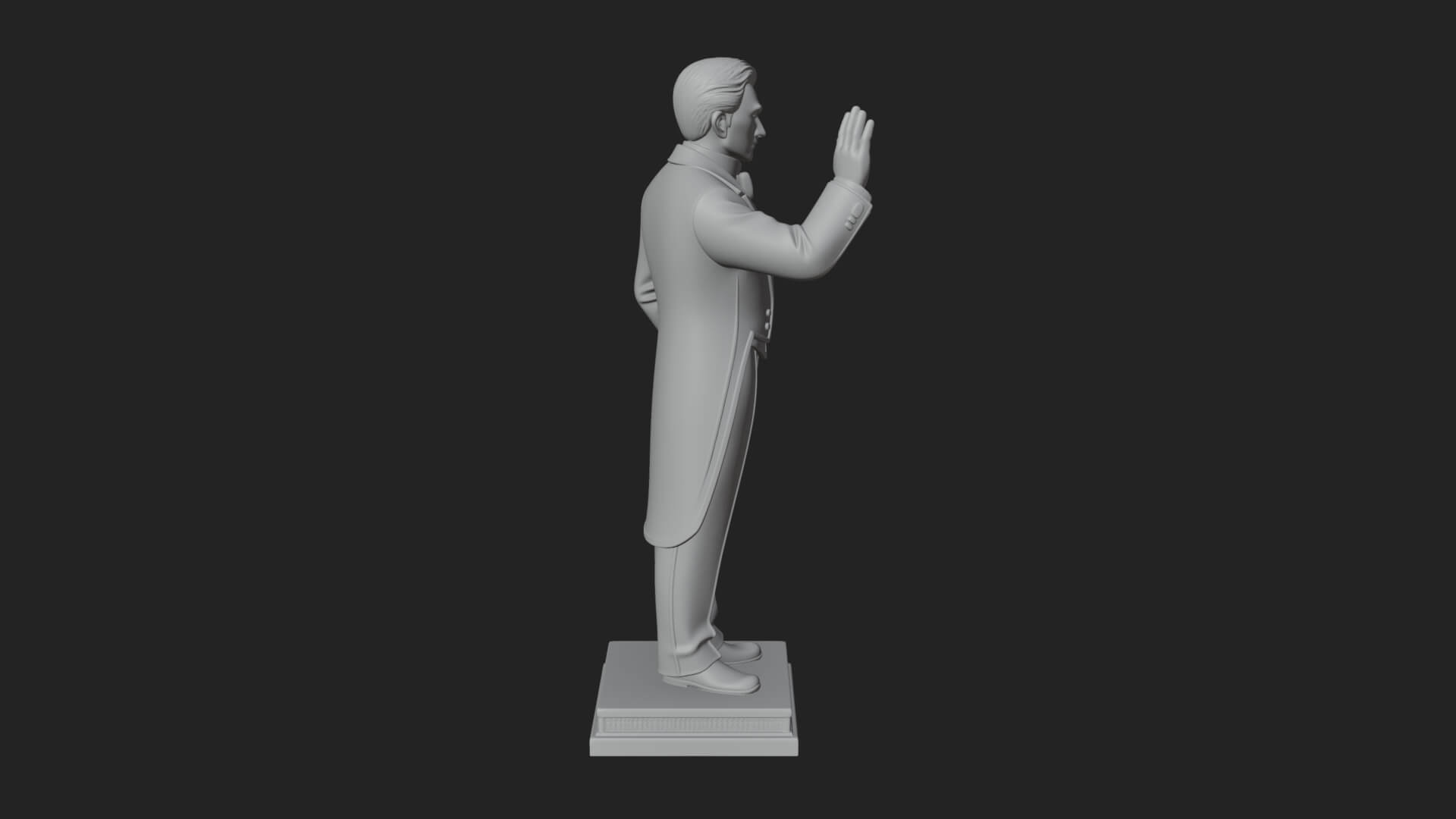 Suited Gentleman Statue Design 1 3D Print Model 3D Model