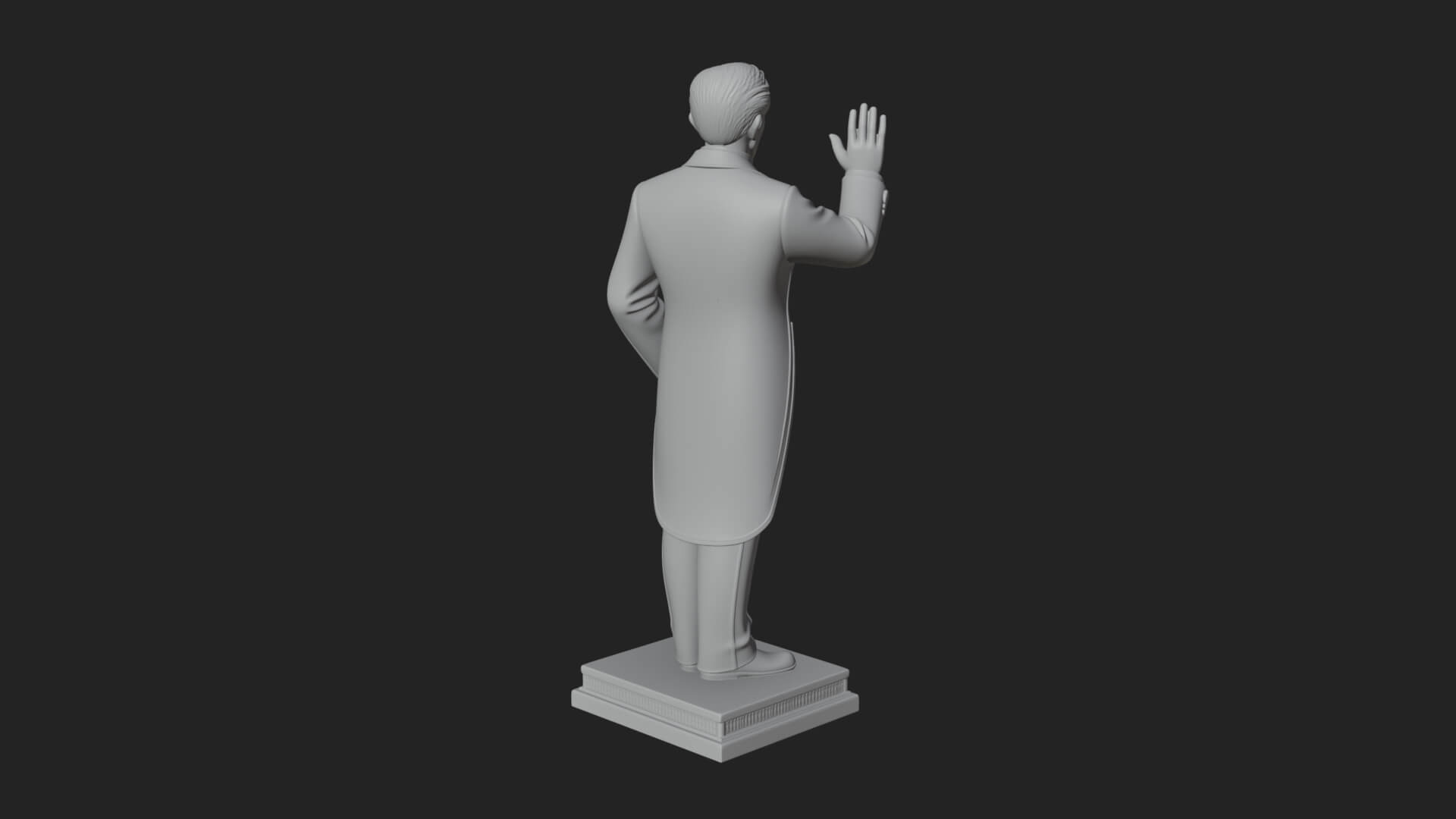 Suited Gentleman Statue Design 1 3D Print Model 3D Model