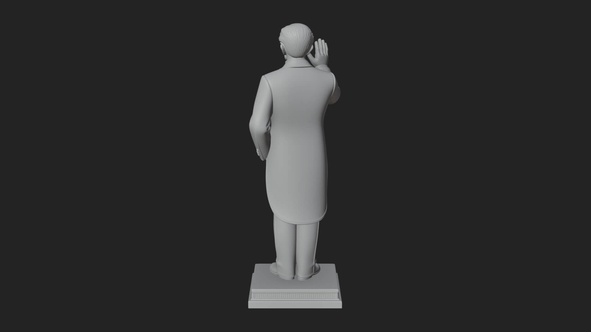 Suited Gentleman Statue Design 1 3D Print Model 3D Model