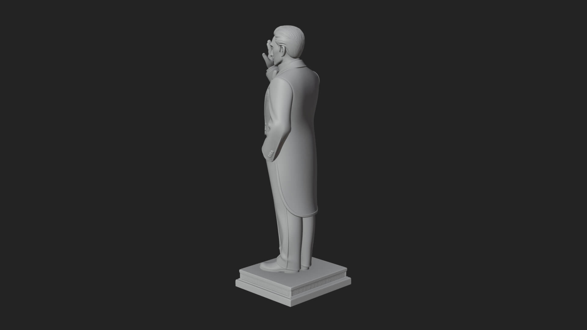 Suited Gentleman Statue Design 1 3D Print Model 3D Model