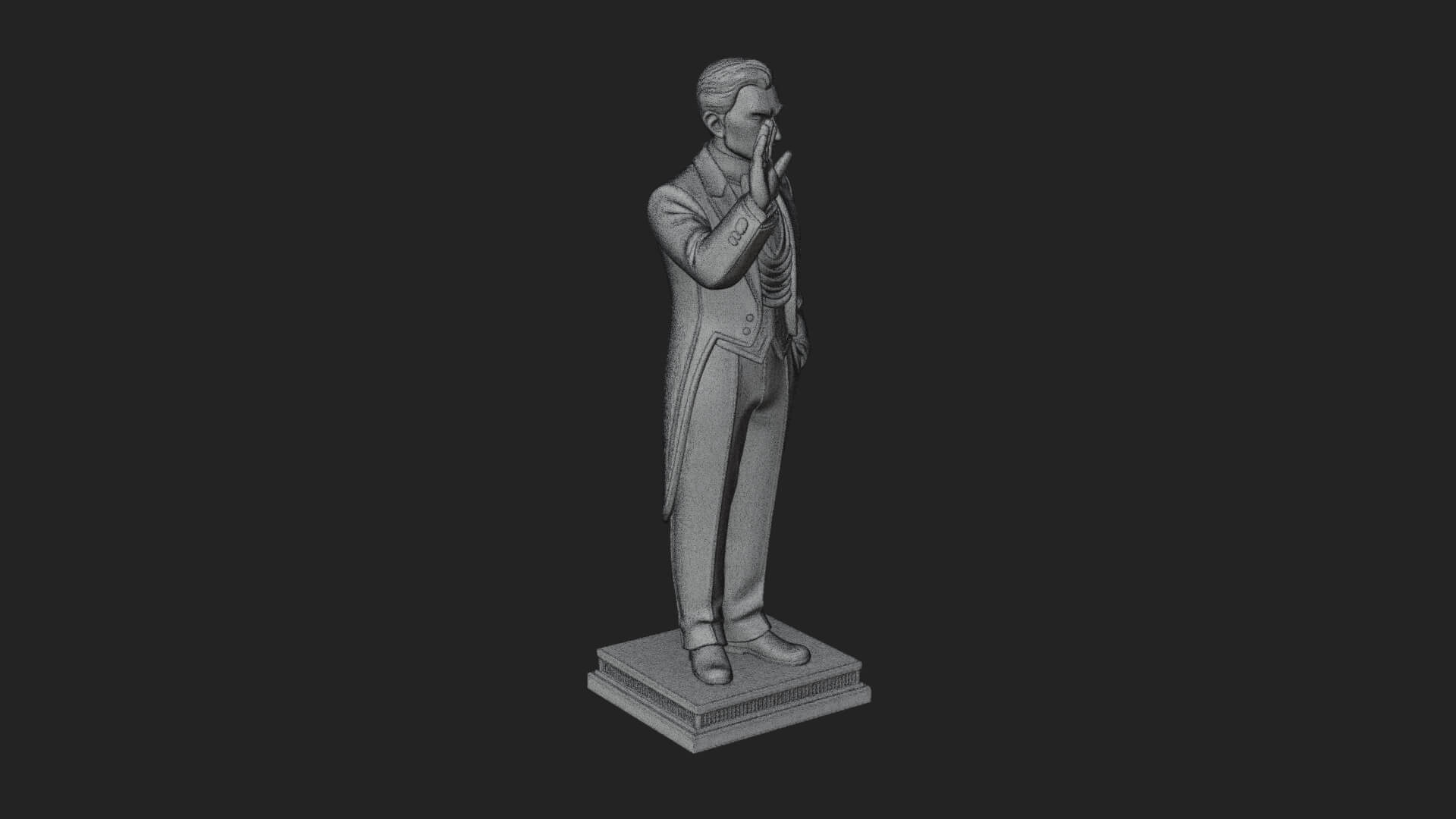 Suited Gentleman Statue Design 1 3D Print Model 3D Model
