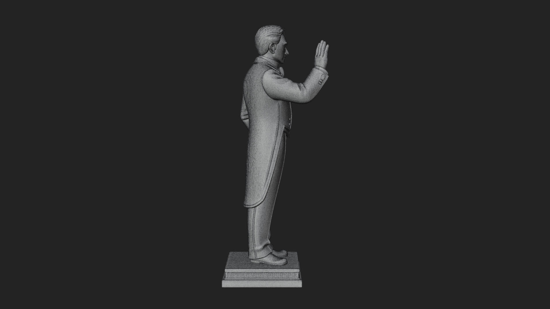 Suited Gentleman Statue Design 1 3D Print Model 3D Model