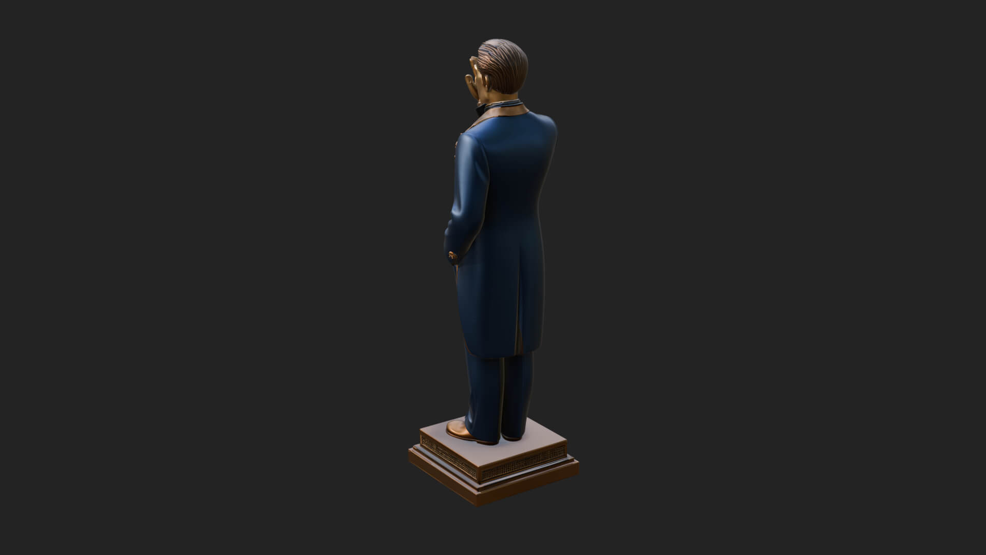 Suited Gentleman Statue Design 2 3D Print Model 3D Model