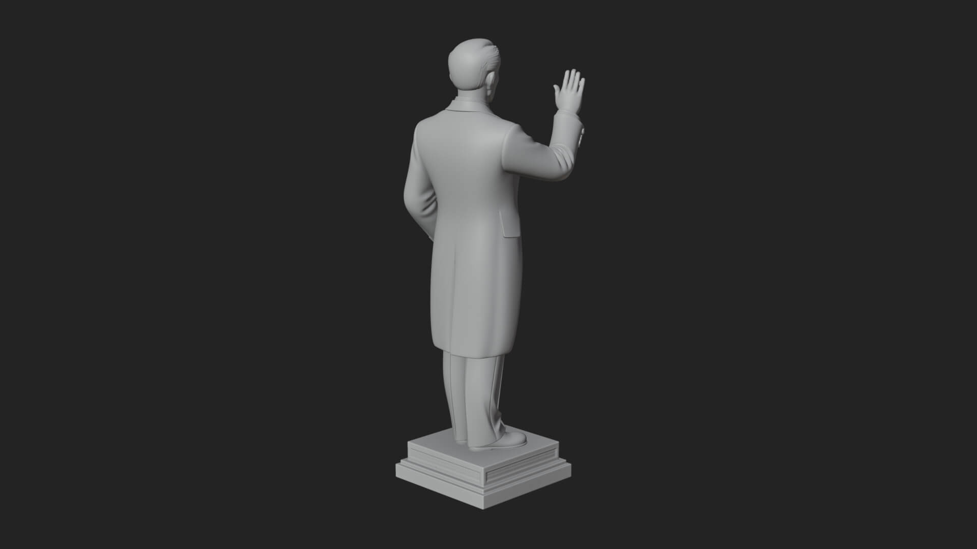 Suited Gentleman Statue Design 2 3D Print Model 3D Model