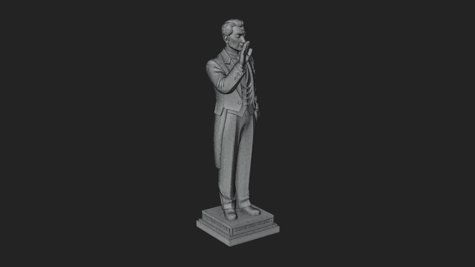 Suited Gentleman Statue Design 2 3D Print Model 3D Model
