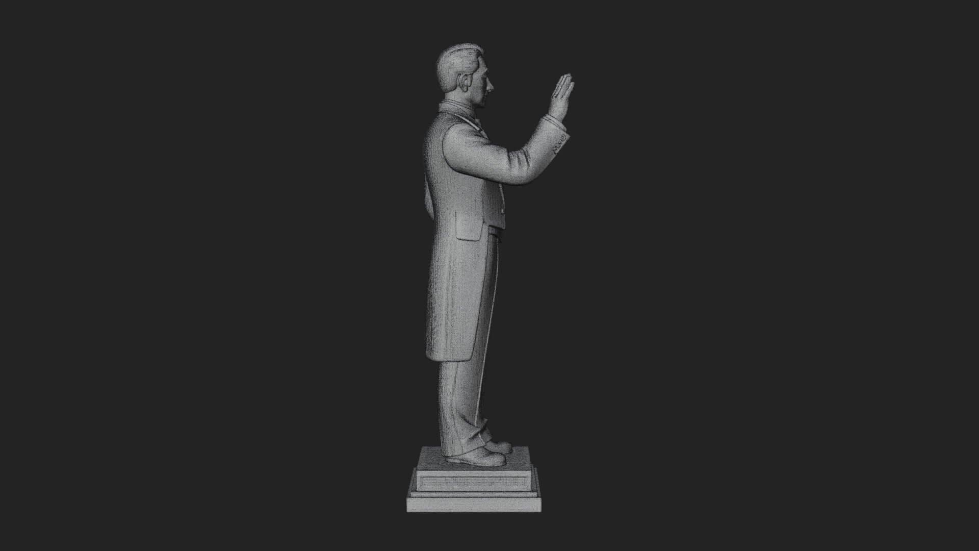 Suited Gentleman Statue Design 2 3D Print Model 3D Model
