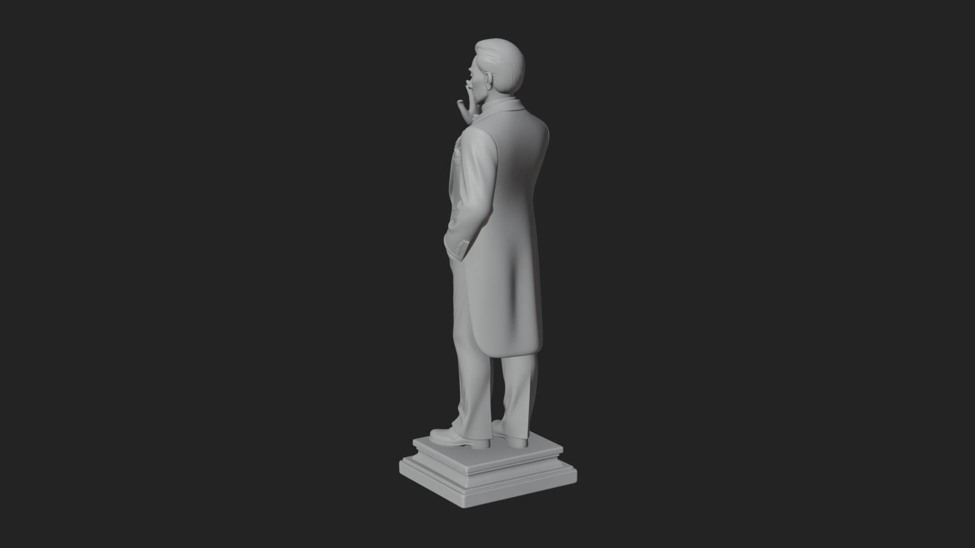 Suited Gentleman Statue Design 3 3D Print Model 3D Model
