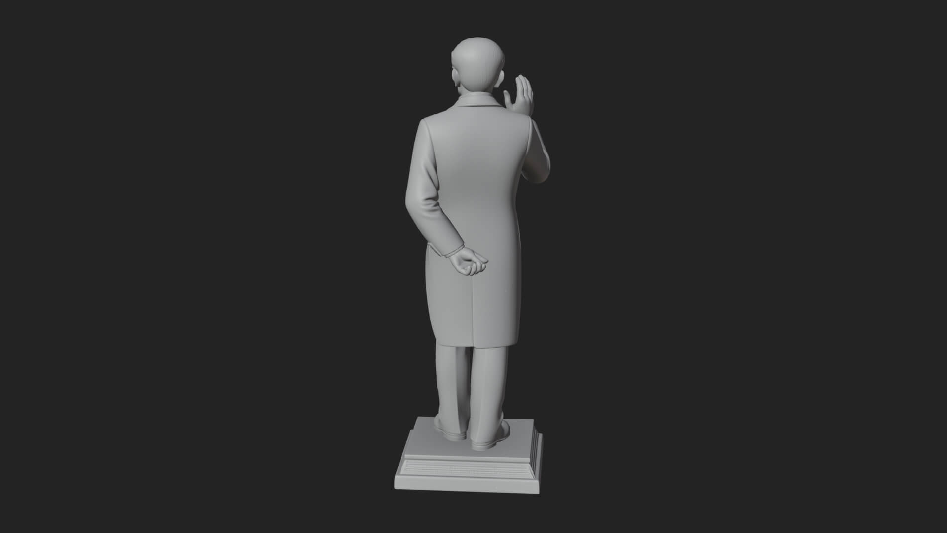 Suited Gentleman Statue Design 4 3D Print Model 3D Model